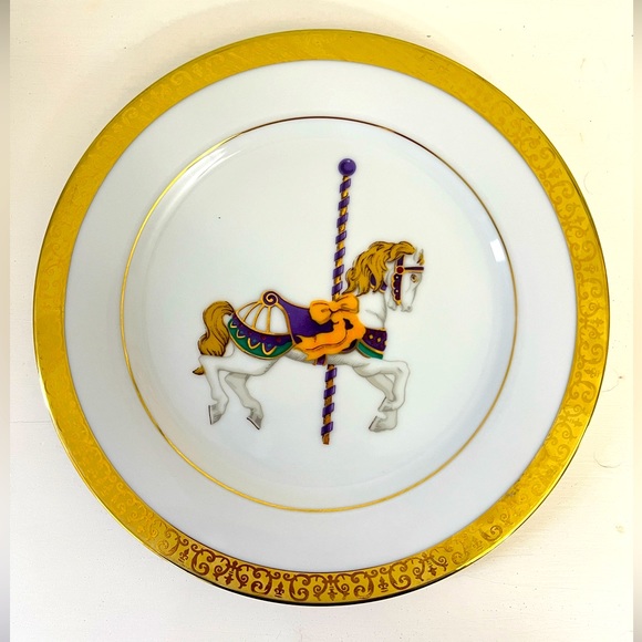 Vintage Gold Buffet Royal Gallery Carousel Horse Collector Plate 9" 1991 - Picture 1 of 2